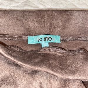 ✨BRAND NEW✨ NEVER WORN, Karlie brand suede moto leggings